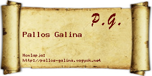 Pallos Galina névjegykártya